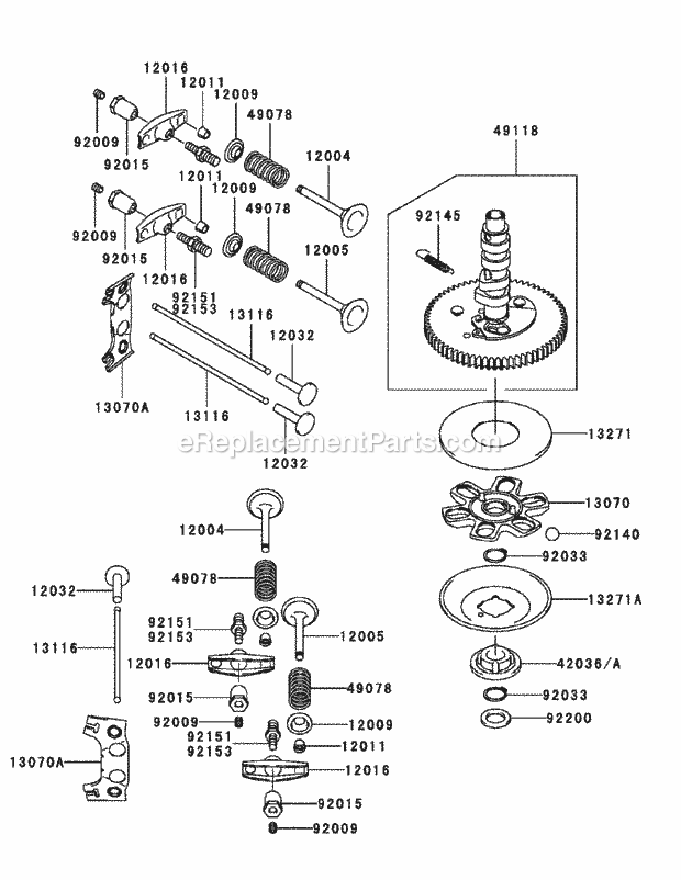 Fh680v-As29 Valve & Camshaft Diagram and Parts List for M54-KW 53AI8CTW750 Cub Cadet Sprayer